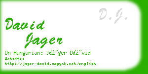 david jager business card